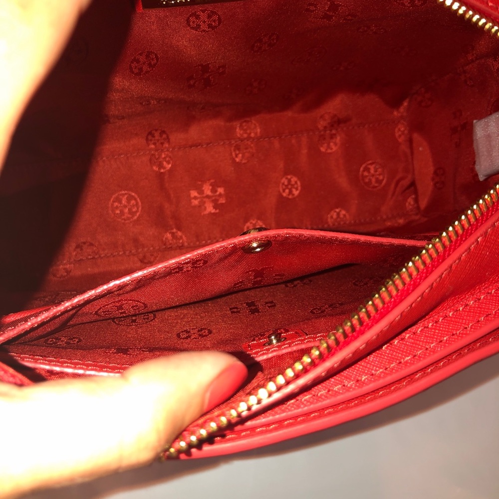 NWT Tory Burch  Emerson Small Red Tote Leather Satchel - Picture 9 of 9